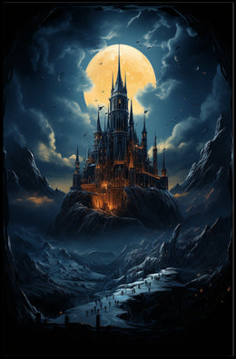 Gothic Castle Fantasy Adventure Art Poster