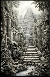 Ancient Jungle Temple Poster
