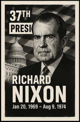 Richard Nixon 37th President of the United States Digital Montaje Poster