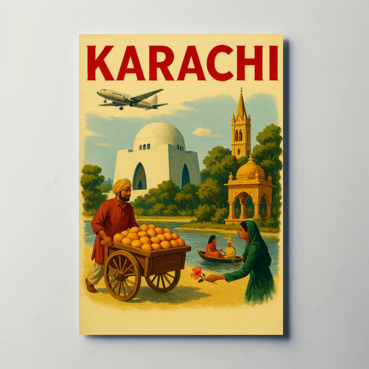 Karachi Pakistan Quaid Monument Market Street Poster Poster