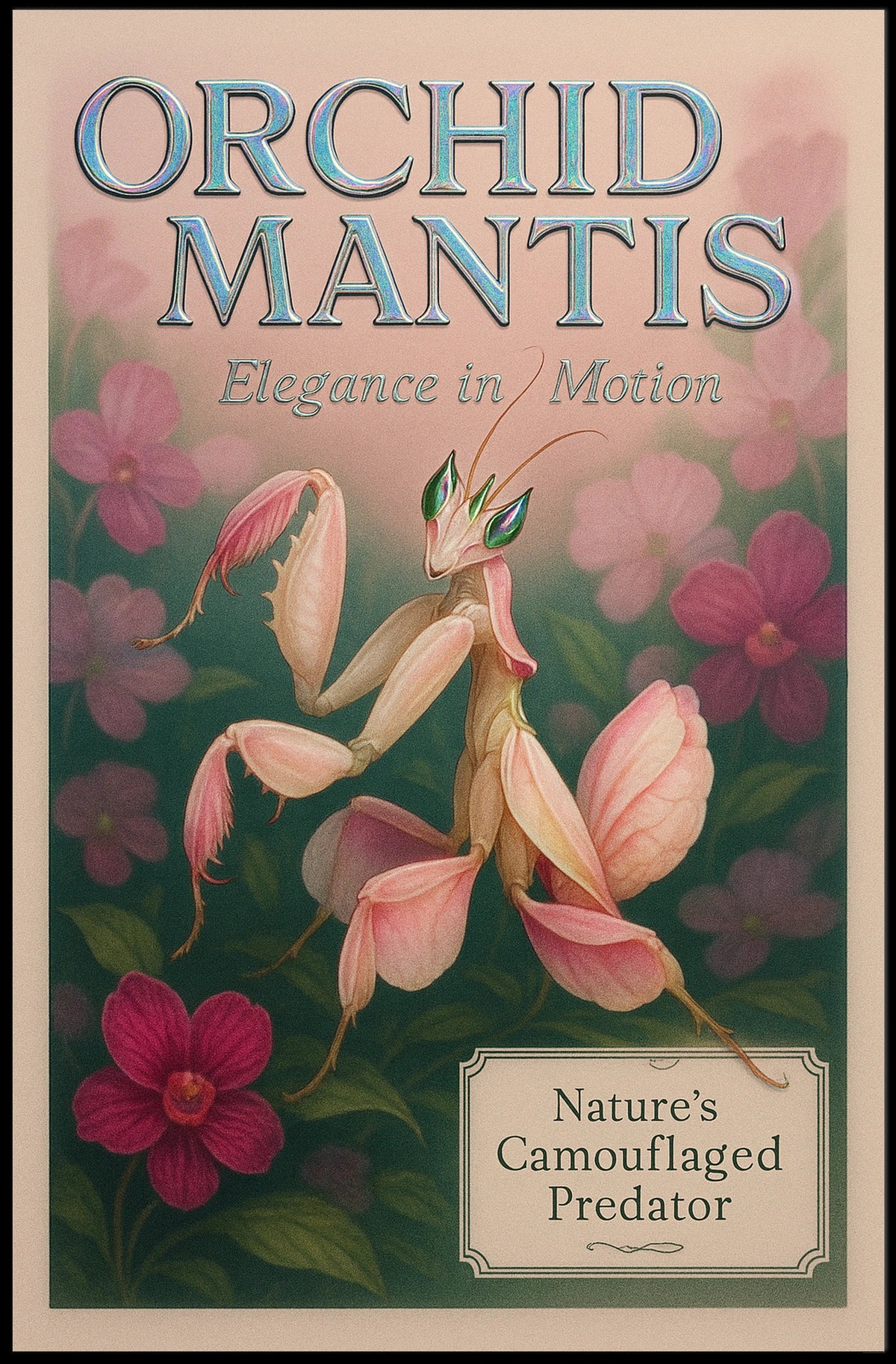 Orchid Mantis Elegance in Motion Poster