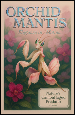 Orchid Mantis Elegance in Motion Poster
