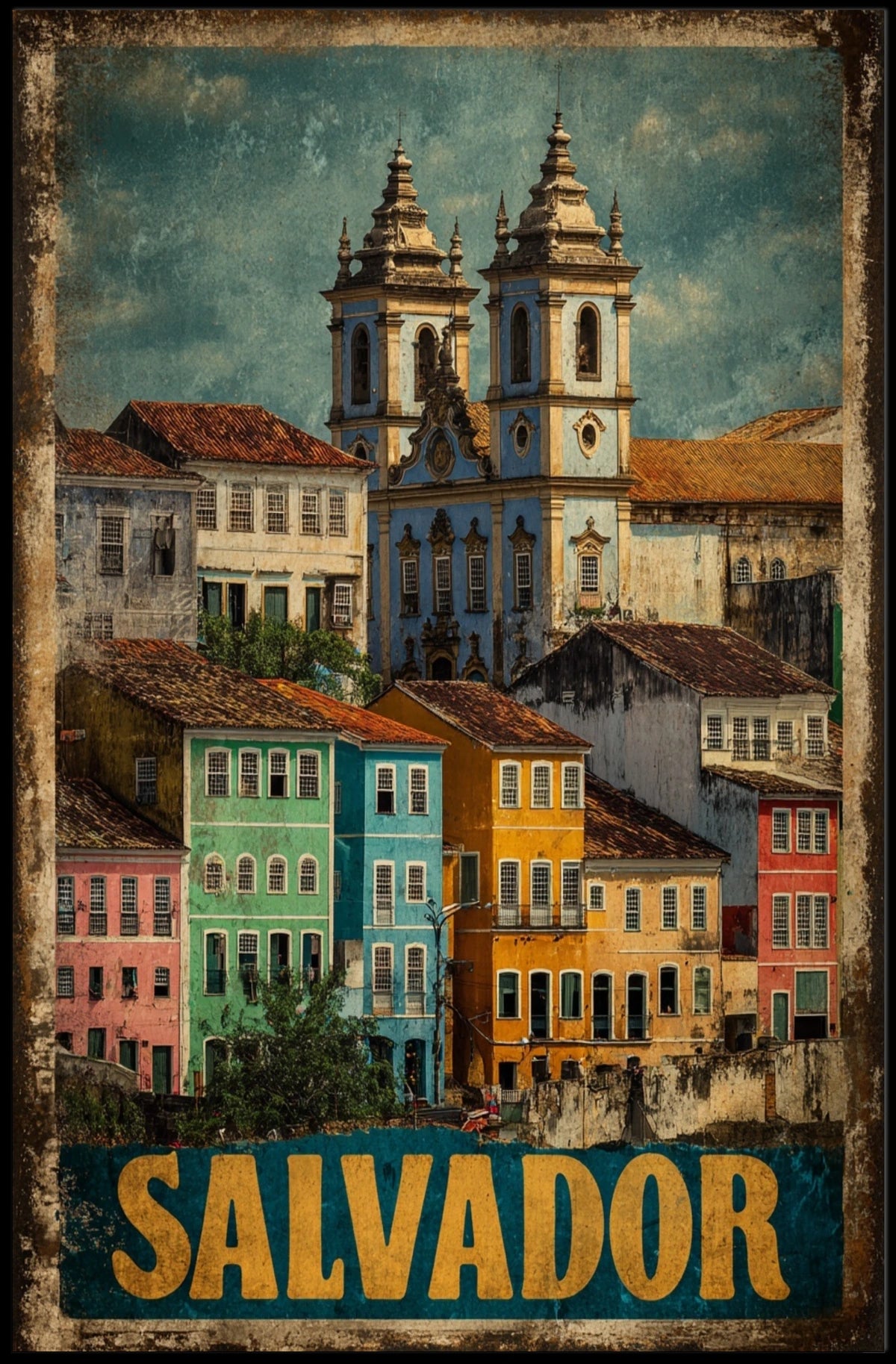 Salvador A Colorful Heritage Poster