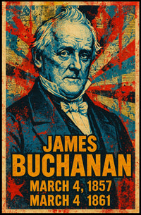 James Buchanan 15th President of the United States Street Art Mashup Poster
