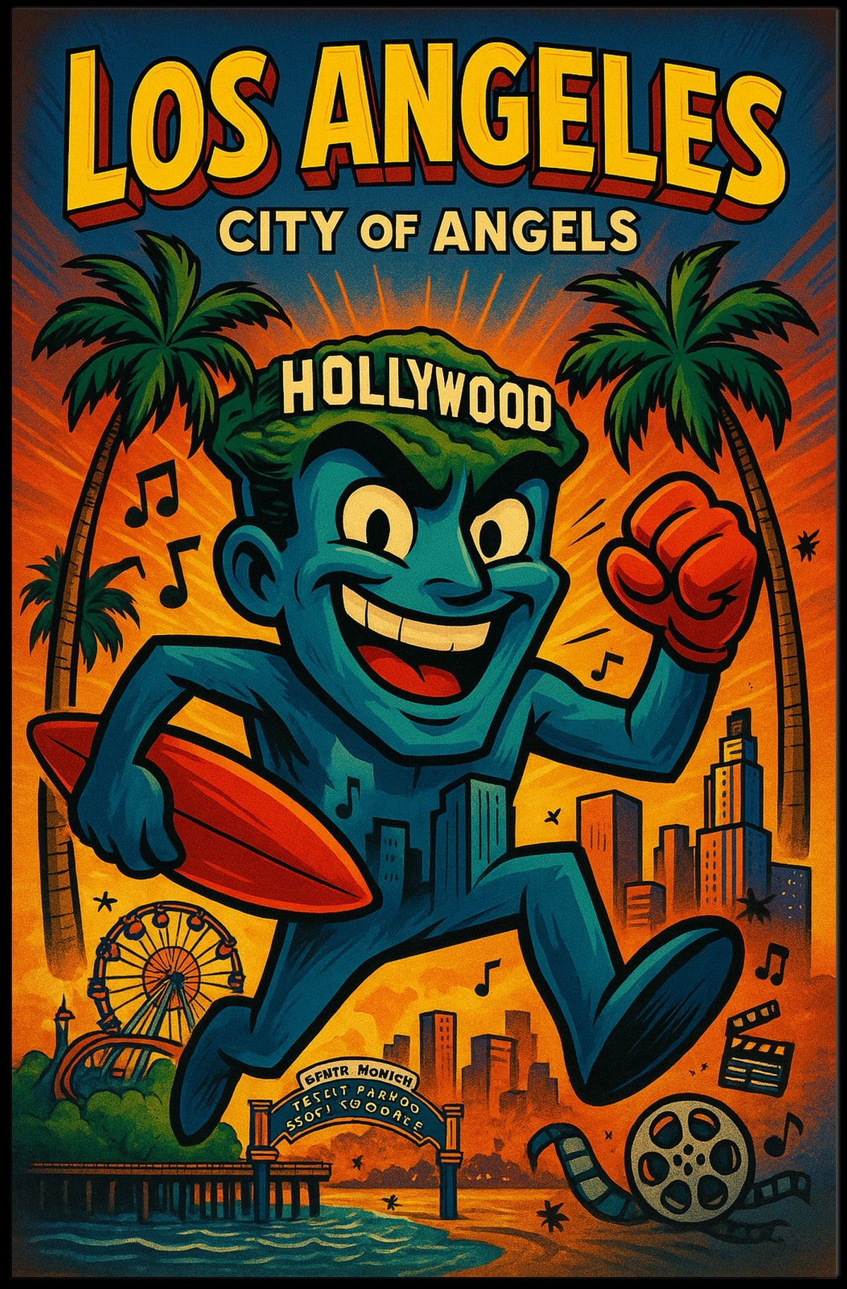 Los Angeles City Of Angels Poster