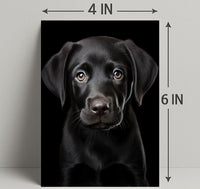 Portrait Of A Black Labrador Puppy Poster