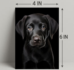 Portrait Of A Black Labrador Puppy Poster
