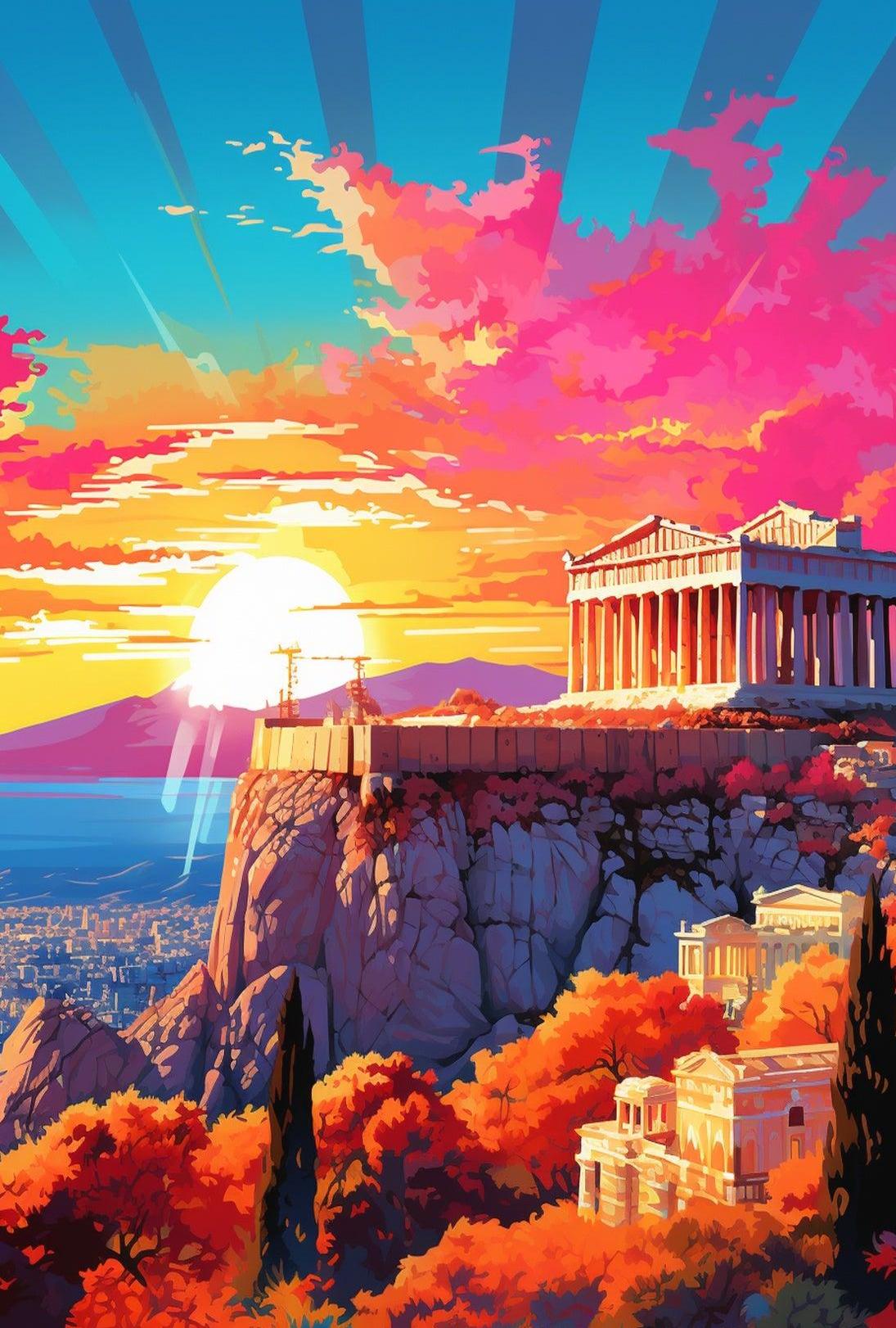Ancient Parthenon Splendor Athens Cultural or Heritage Poster