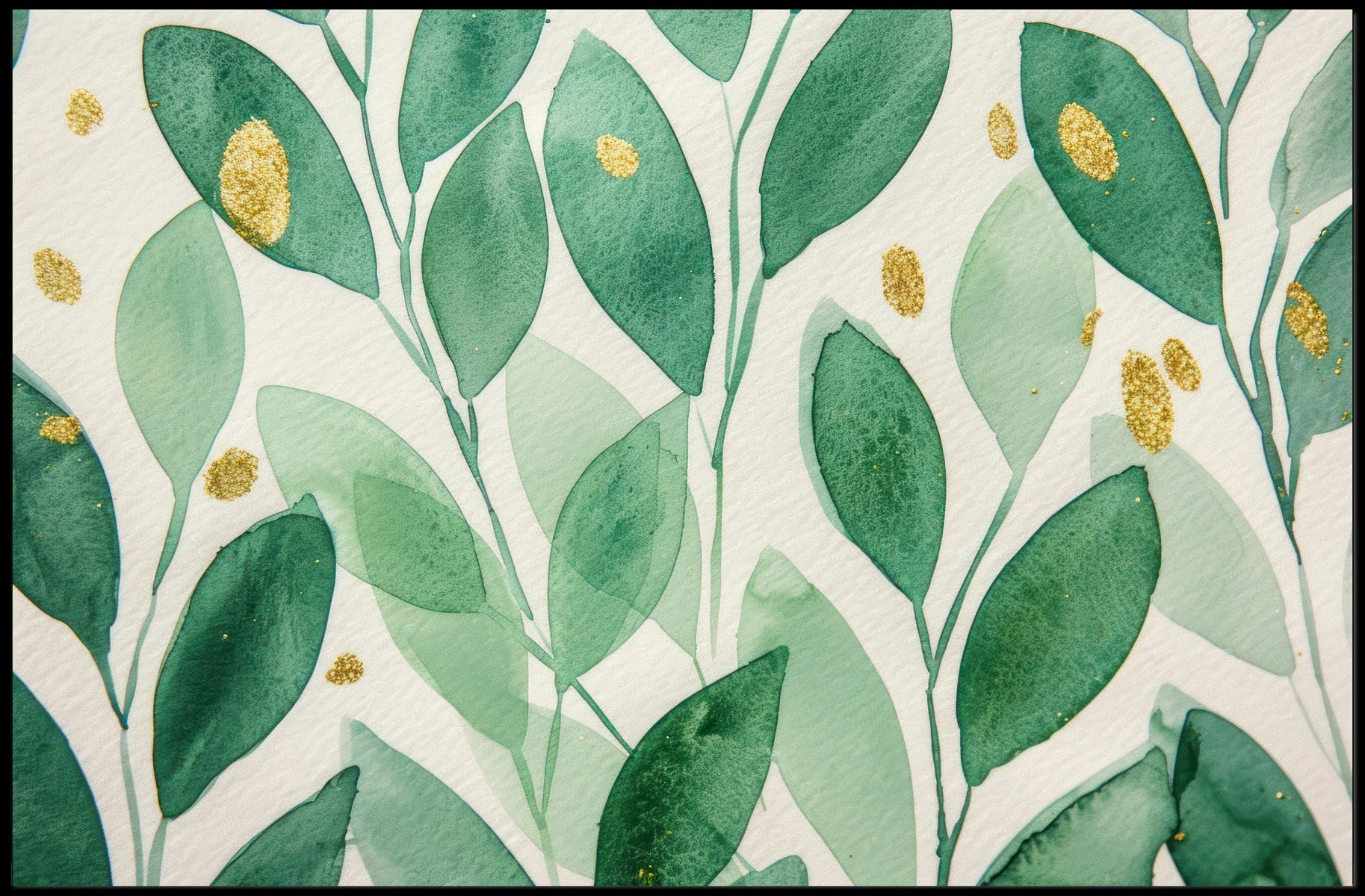 Green Leaf Harmony Poster