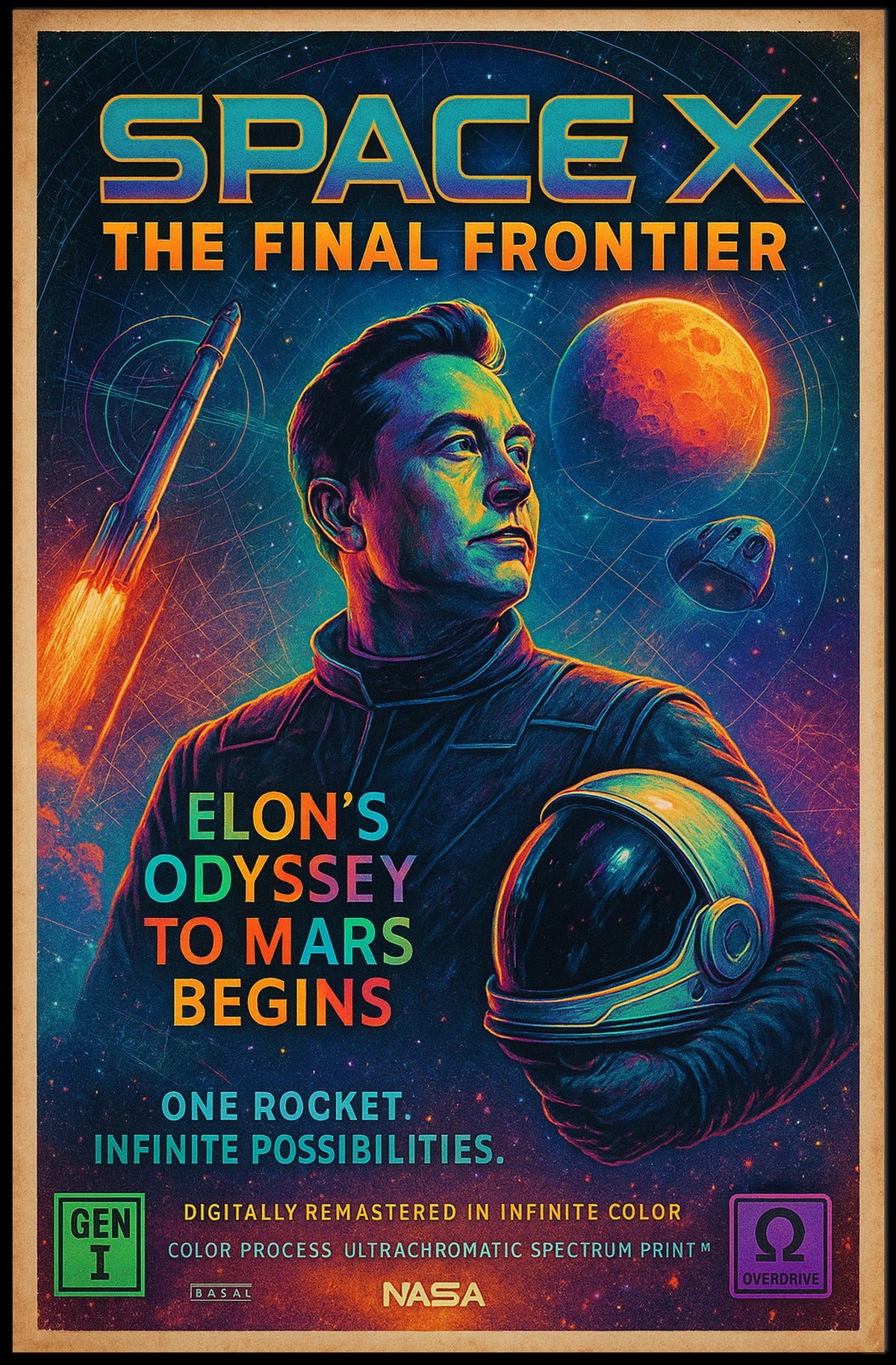 Spacex The Final Frontier Poster