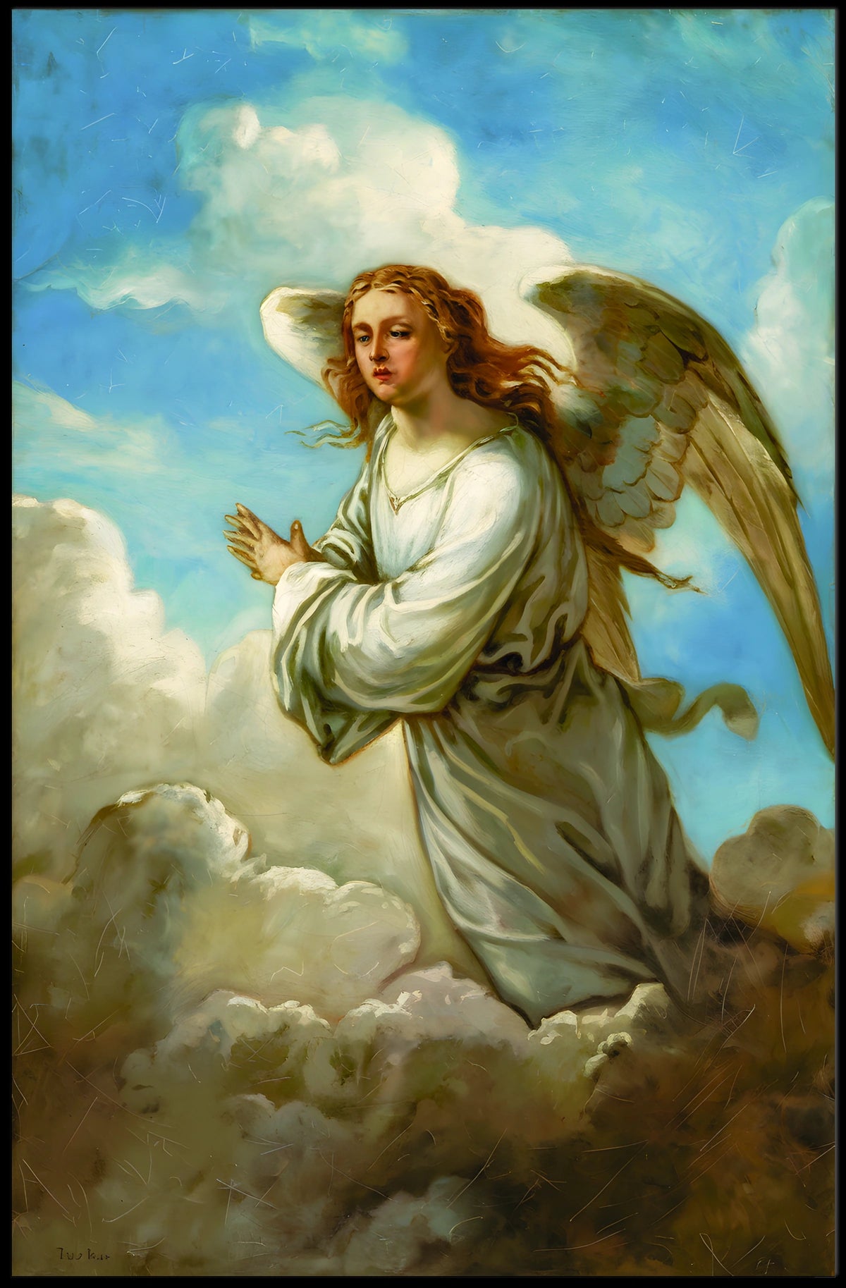 Angelic Presence in the Clouds Poster