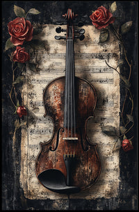 Harmony Of Roses And Strings Poster