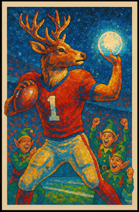 Reindeer Quarterback Fantasy Poster