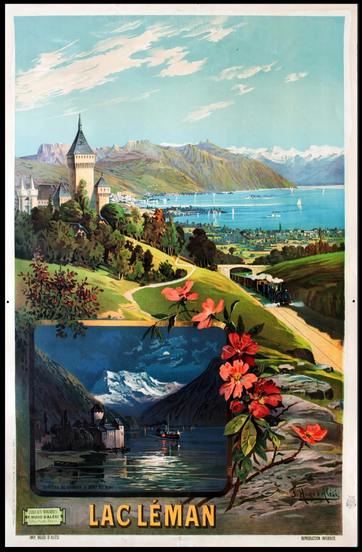 Lac Léman Travel Poster