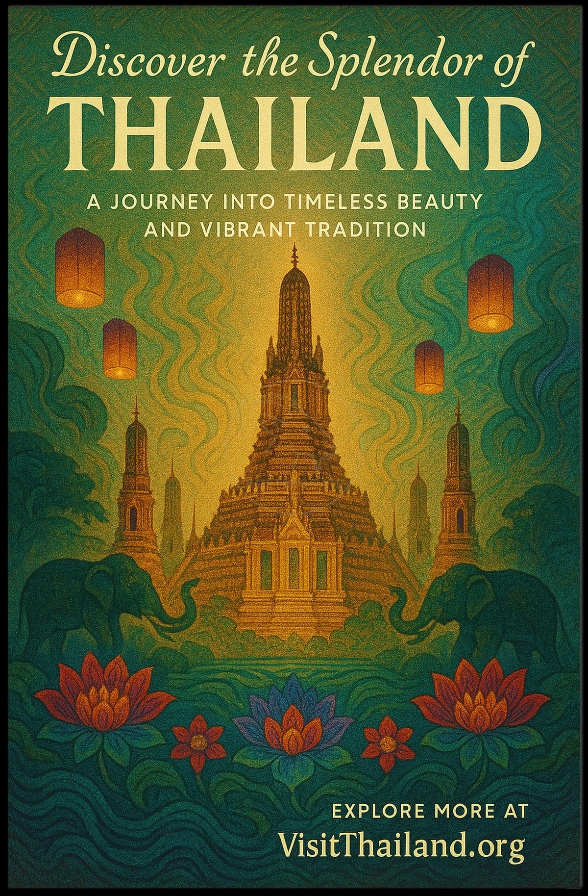 Thailand’s Mystical Beauty: Cultural or Heritage Poster