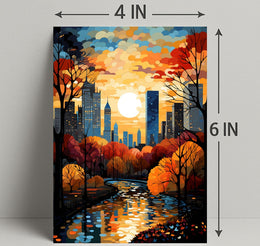Autumn Cityscape Poster