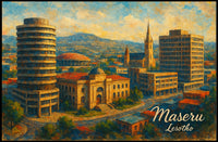 Maseru Cityscape Wanderlust Photography Realism Poster