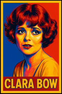 Clara Bow Pop Art Tribute Poster