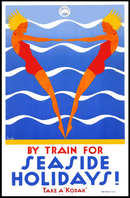 Seaside Holidays By Train Poster