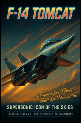 F-14 Tomcat Supersonic Icon Poster