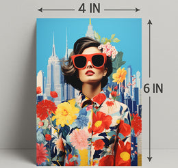 Floral Fusion In The City Poster