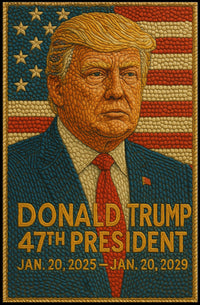 Trump Threads Unity Patriotic Surreal Poster