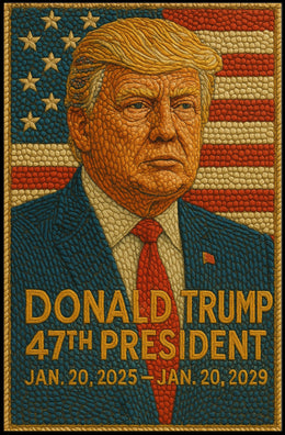 Trump Threads Unity Patriotic Surreal Poster