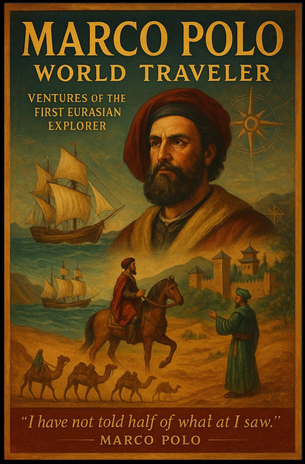 Marco Polo World Traveler Poster