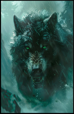 The Fierce Wolf Poster PosterGoat