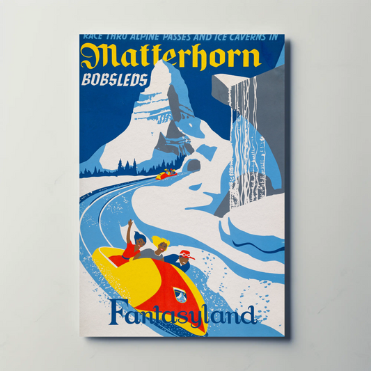 Disneyland Fantasyland Matterhorn 1960 Poster