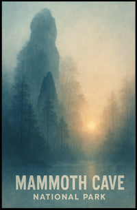 Mammoth Cave National Park Landscape Travel Art Print Poster