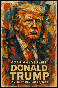 Donald Trump 47th President Abstract Art Poster