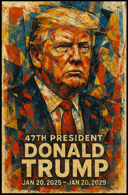 Donald Trump 47th President Abstract Art Poster