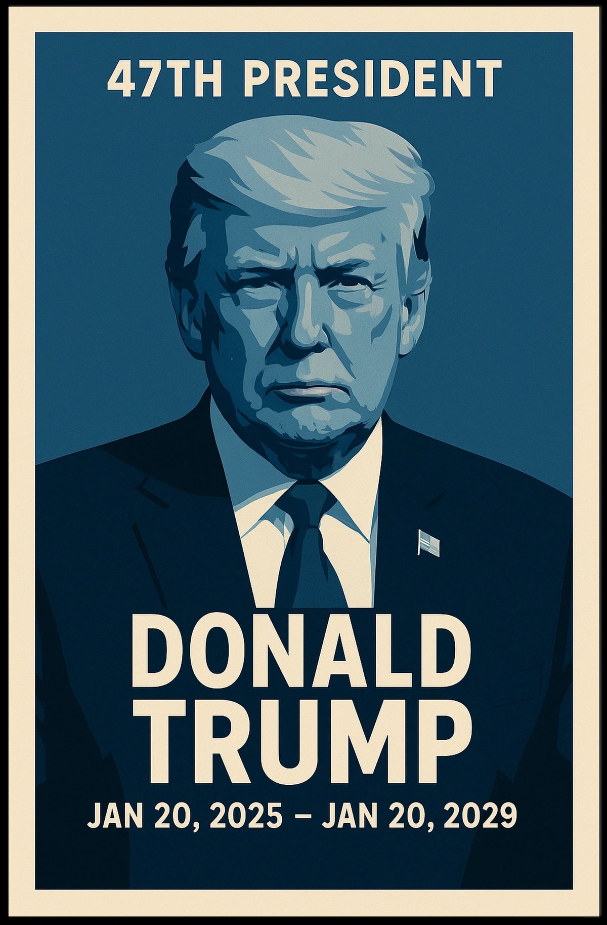 Donald Trump 47th President Poster