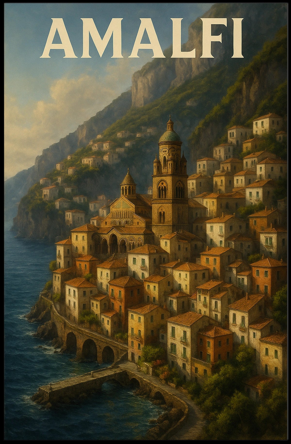 Amalfi Coast Charm Poster