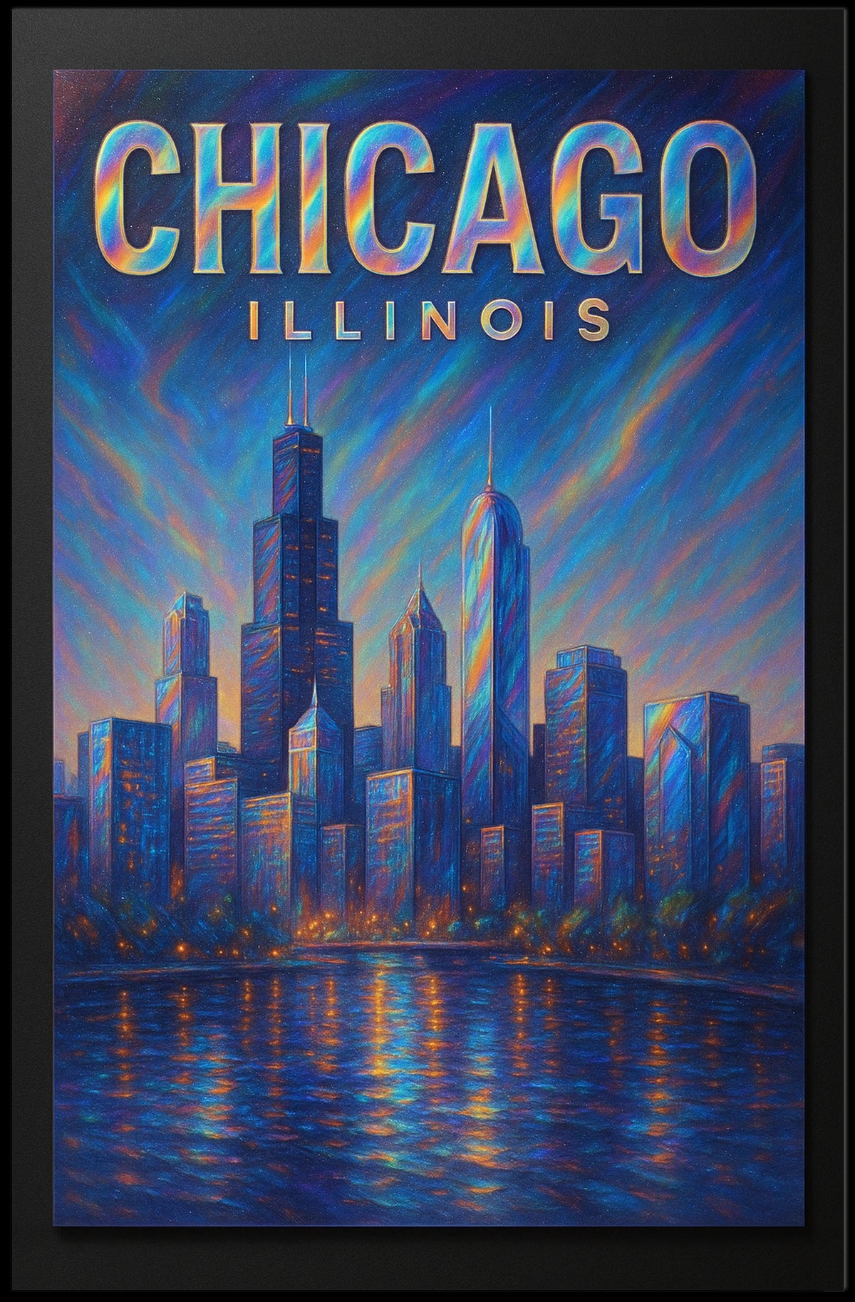 Chicago Skyline Art Poster