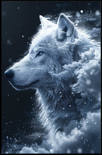 Majestic Winter Wolf Poster