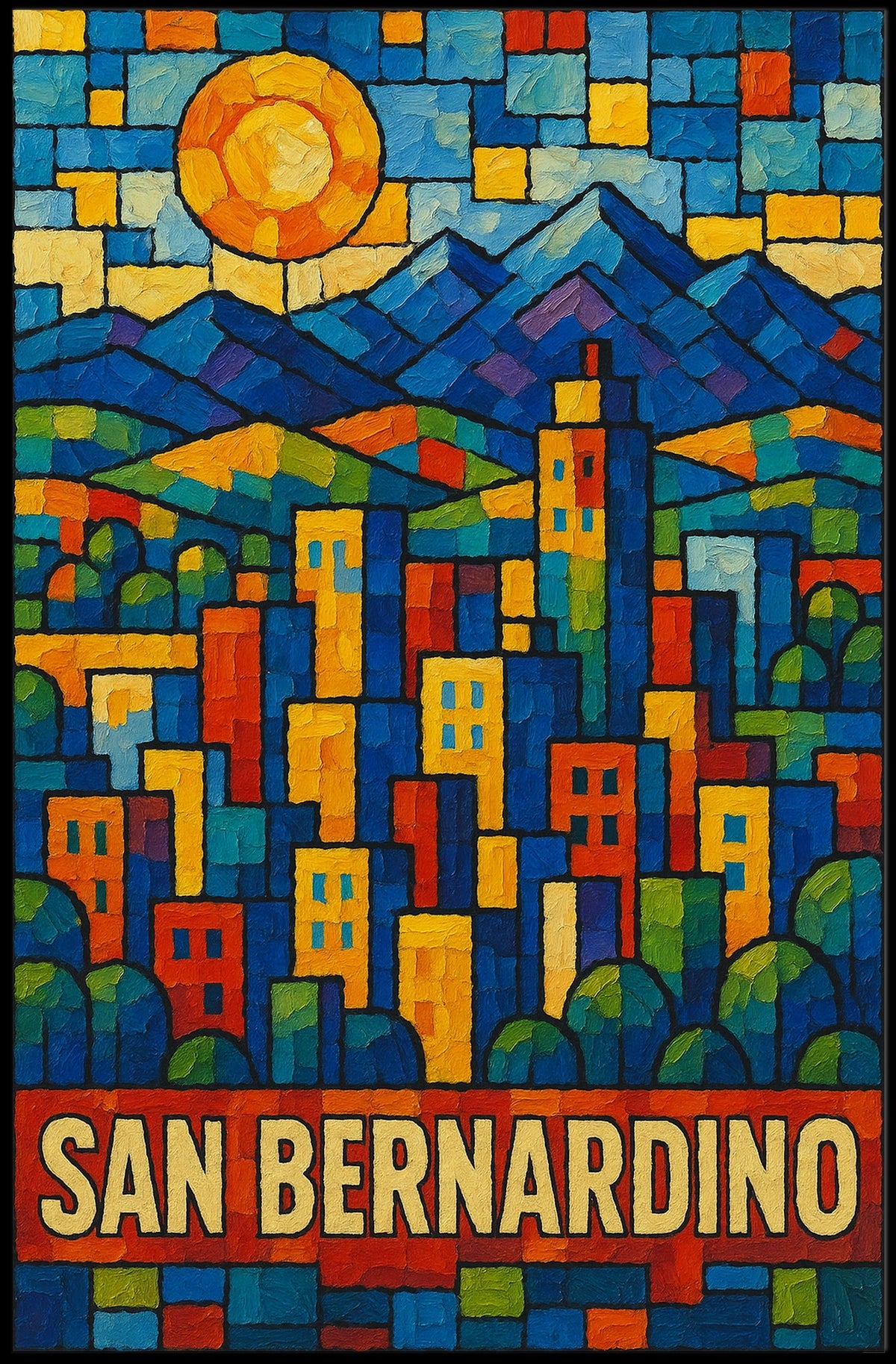 San Bernardino Cityscape Poster