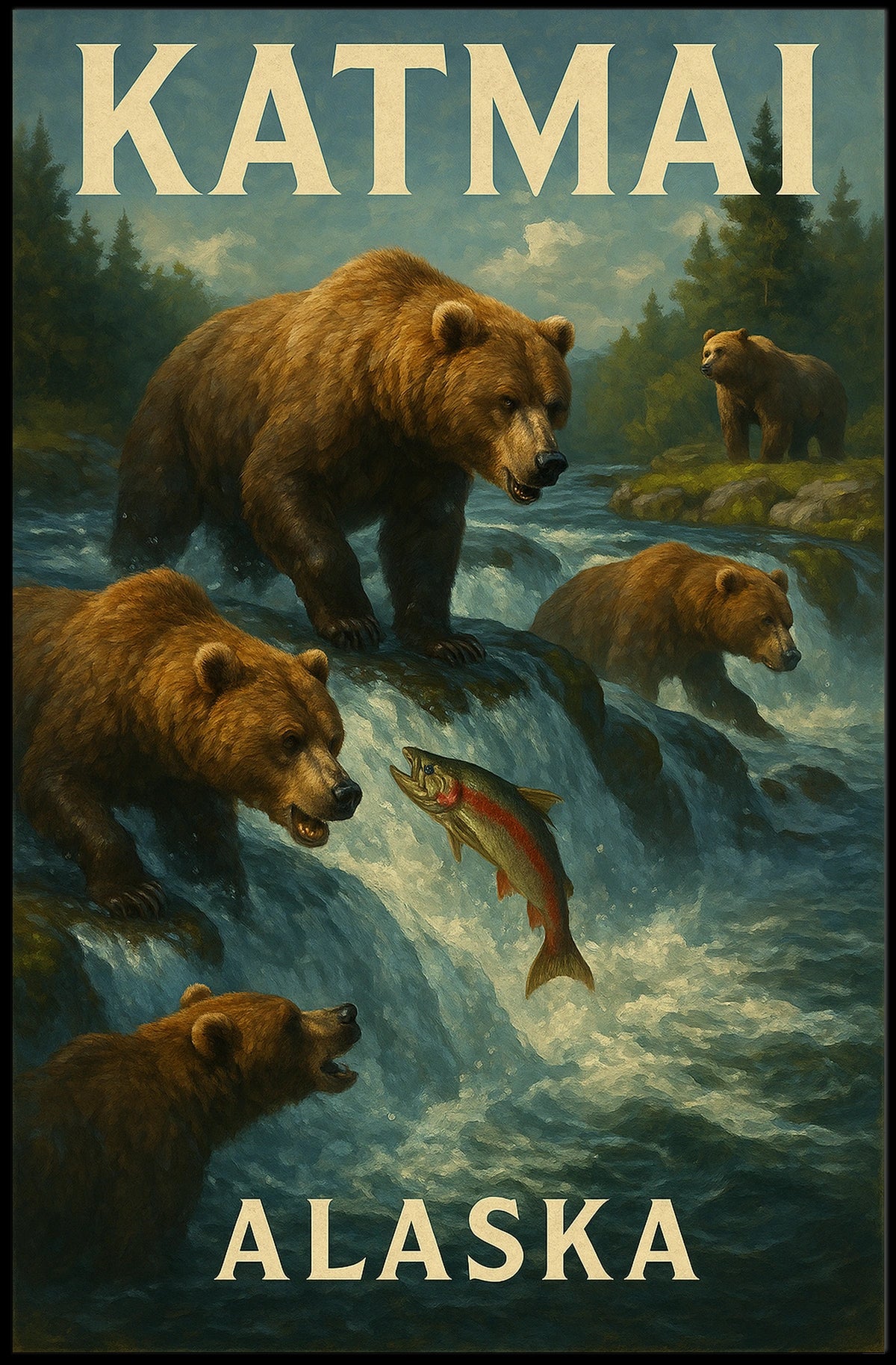 Katmai National Park Alaska Poster