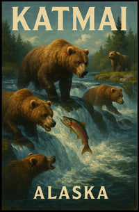 Katmai National Park Alaska Poster