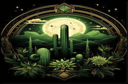 Desert Moonlit Oasis Poster