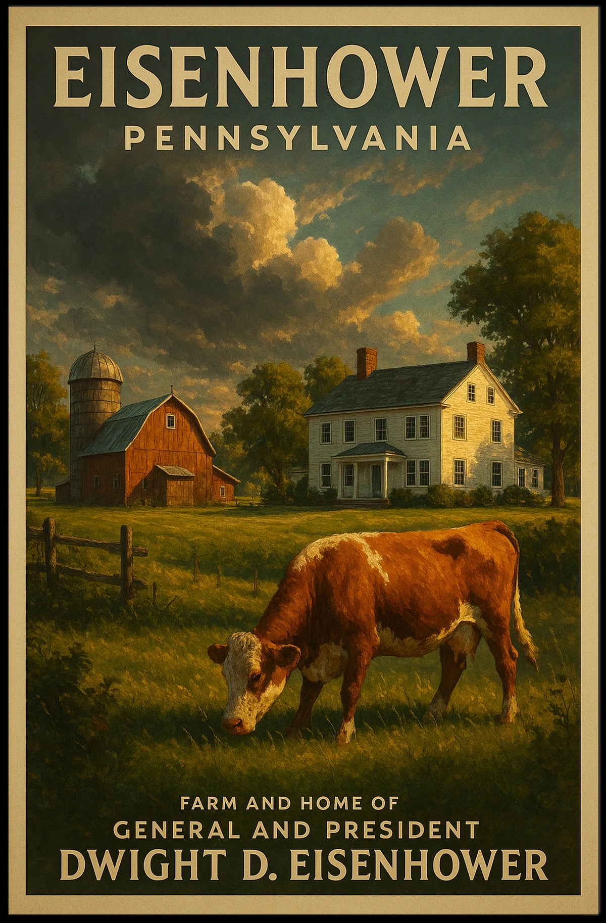 Dwight D. Eisenhower Farm And Home Poster
