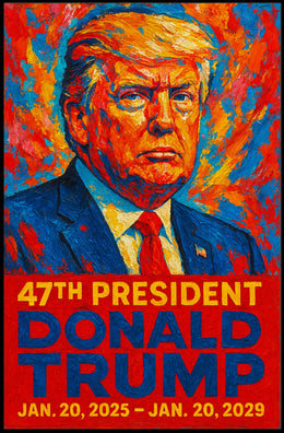 Unyielding Resolve Trump Patriot Legacy Expressionism Poster