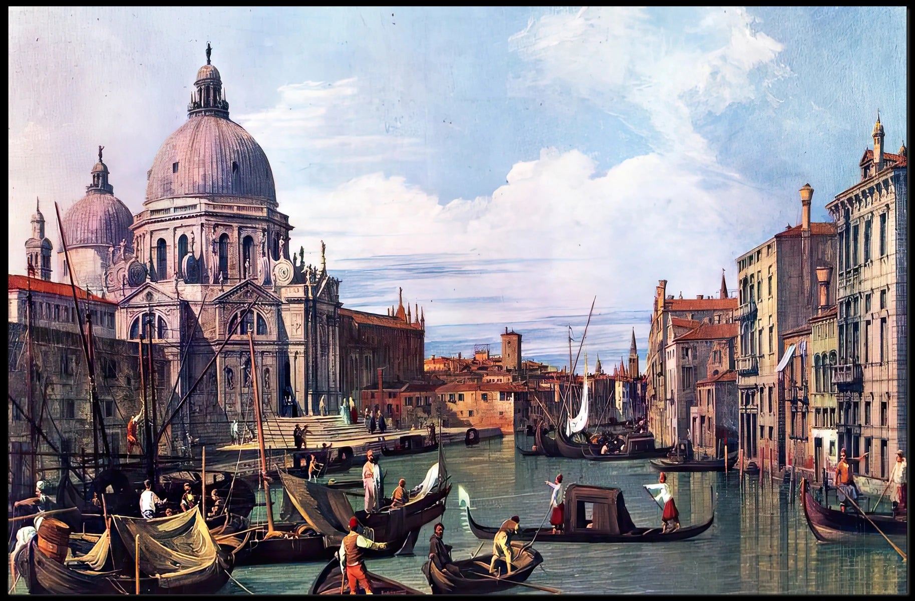Venetian Canal Scene Neoclassical Cultural or Heritage Poster