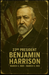 Benjamin Harrison 23rd President of the United States Damaged Photograph Poster