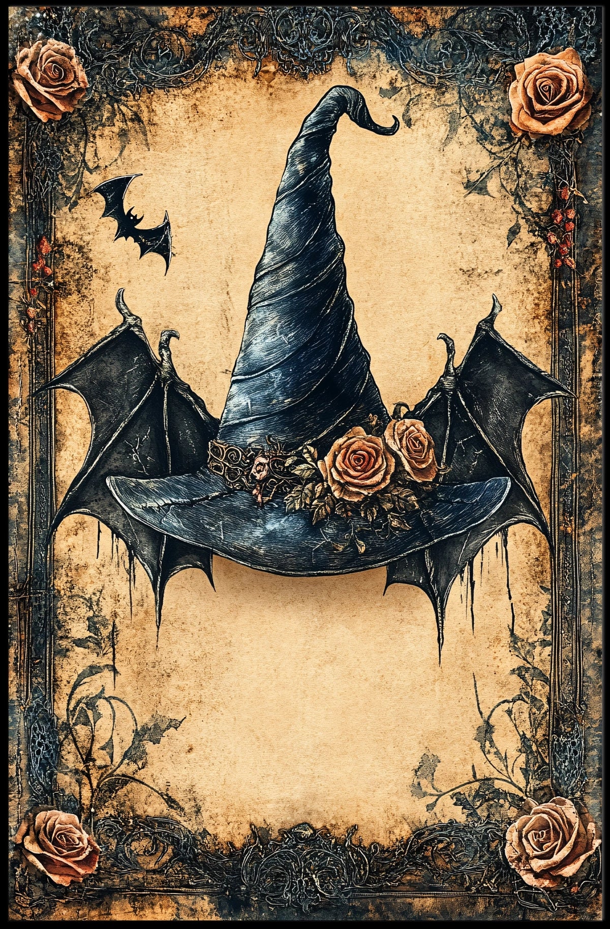 Mystical Witch's Hat Fantasy Art Poster