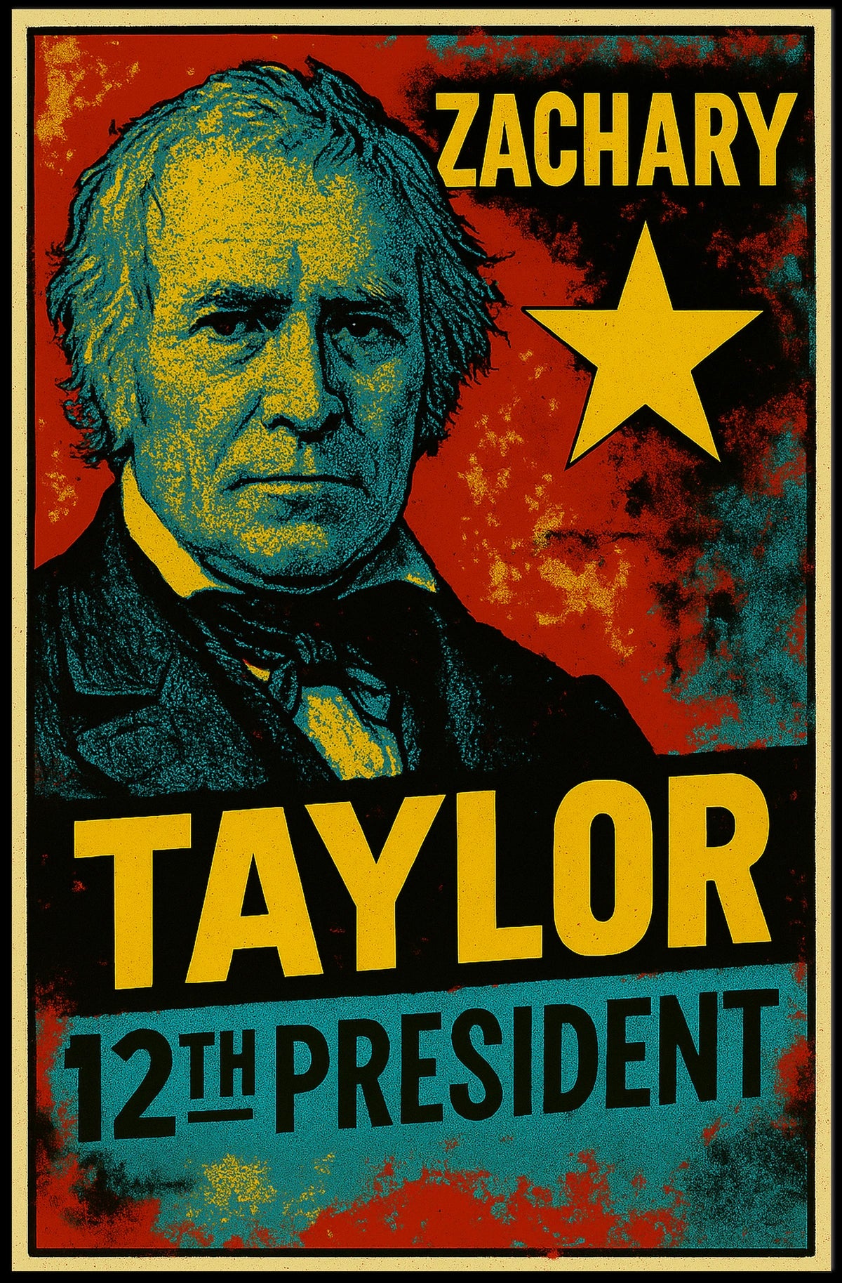 Zachary Taylor 12th President of the United States Graffiti Pop Art Poster
