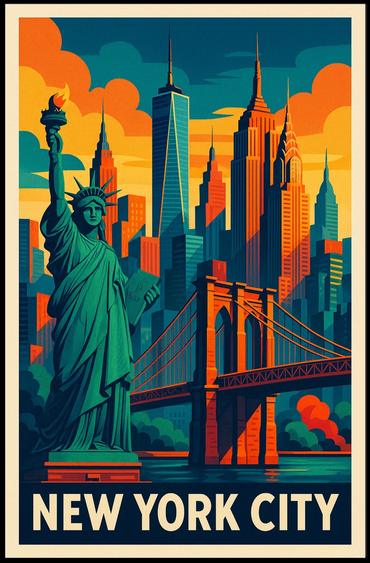 New York City Skyline Poster