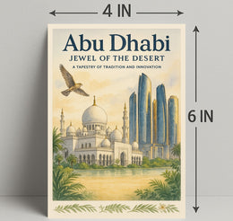 Abu Dhabi Elegance: Heritage and Futurism Travel Poster