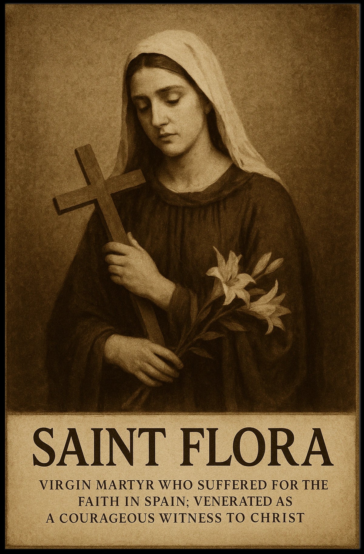 Saint Flora Virgin Martyr Poster